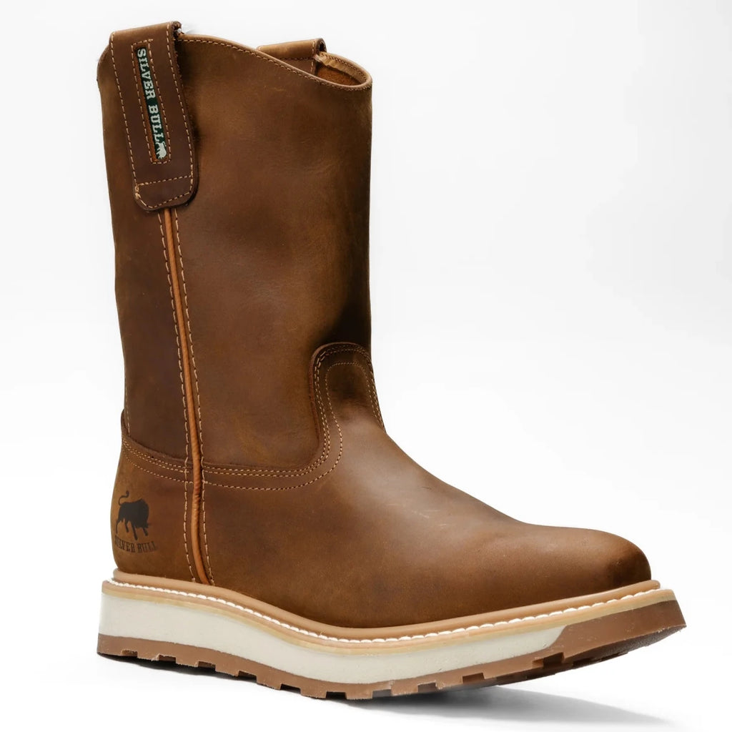 Silver Bull Leather Dual Density Work Boot–Brown - OriginalWestern.com