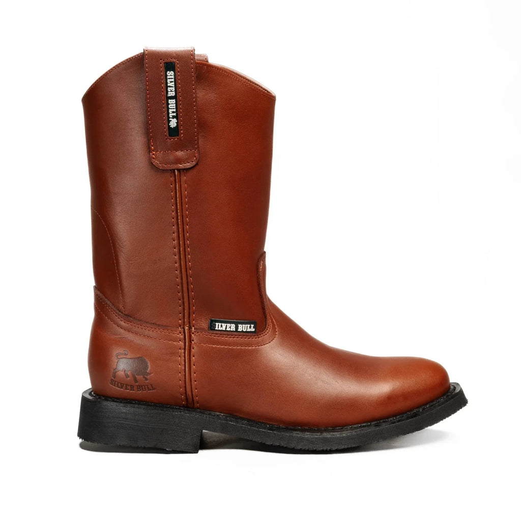 Silver Bull Leather PU Rubber Sole Work Boot–Shedron - OriginalWestern.com