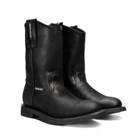 Silver Bull Leather PU SB-800 Rubber Sole Work Boots – Black - OriginalWestern.com
