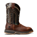 Silver Bull Leather Square Toe Steel Toe Work Boot–Brown - OriginalWestern.com