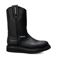 Silver Bull Leather Wellington Sole Work Boot–Black - OriginalWestern.com