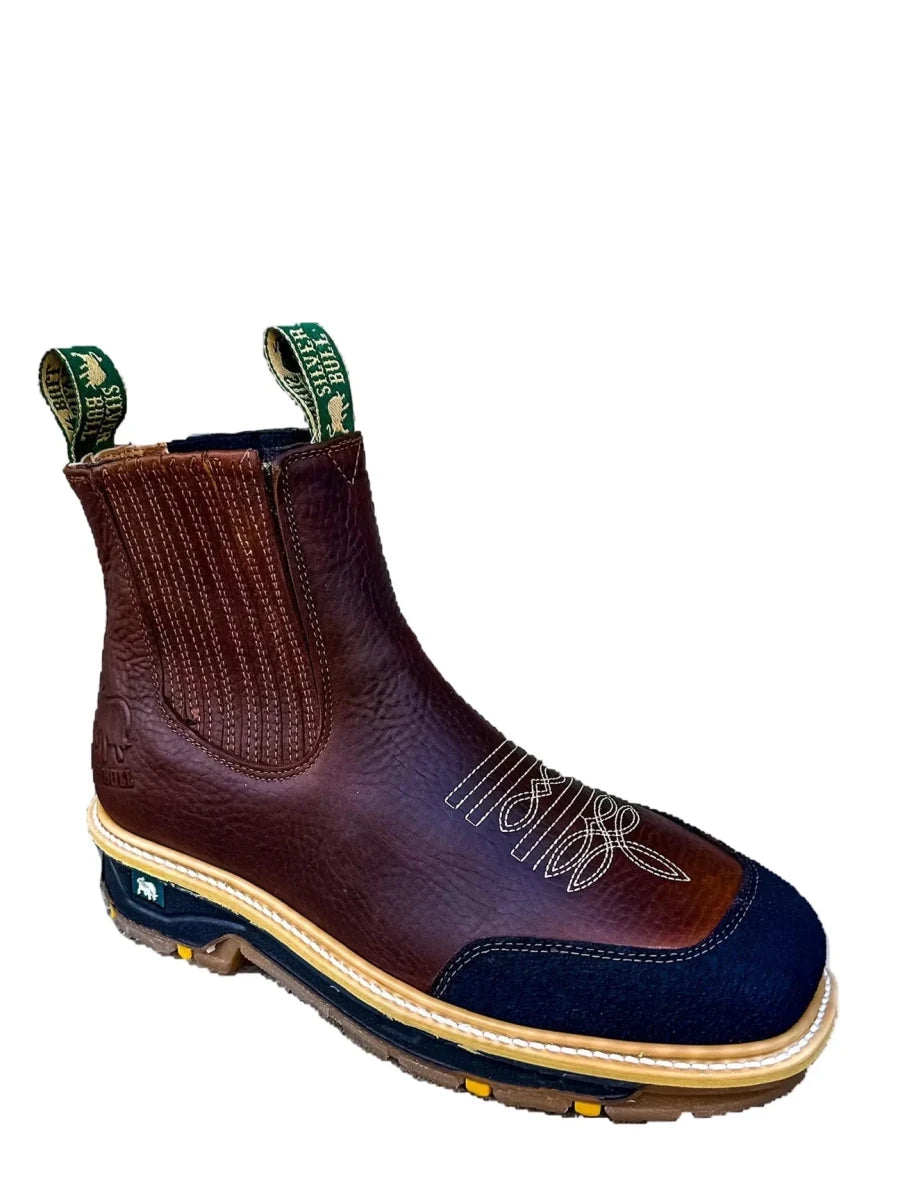 Silver Bull Men's SB–3980 Rodeo Square Toe Work Boots with Toe Protection - OriginalWestern.com