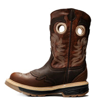 Silver Bull Western Leather Dual Density Work Boot–Brown - OriginalWestern.com