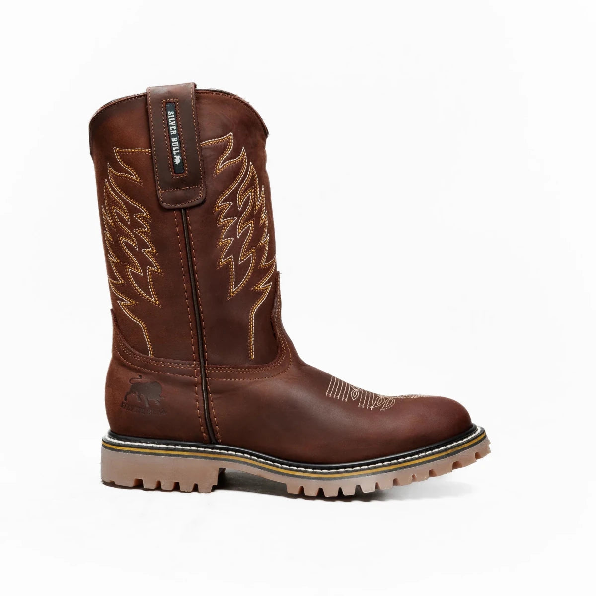Silver Bull Western Leather Tractor Sole Work Boot–Copper - OriginalWestern.com