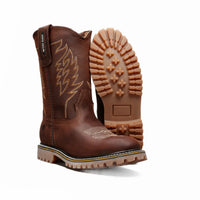 Silver Bull Western Leather Tractor Sole Work Boot–Copper - OriginalWestern.com
