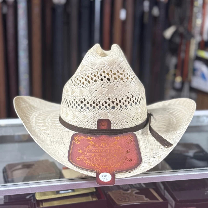 Tombstone Sonora Sisal Quarter Horse Style Western Cowboy Shantung Straw Hat