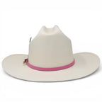 Sombrero White Diamonds 1000X Virgen de Guadalupe Sinaloa Style Cowboy Straw Hat