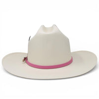 Sombrero White Diamonds 1000X Virgen de Guadalupe Sinaloa Style Cowboy Straw Hat