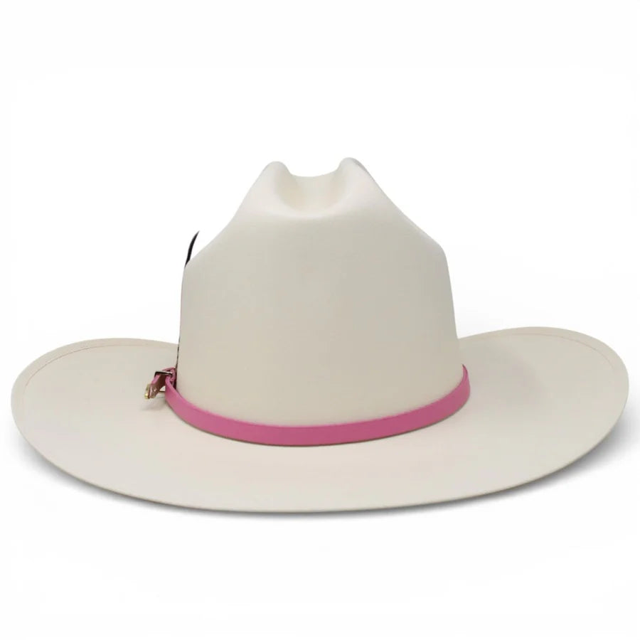 Sombrero White Diamonds 1000X Virgen de Guadalupe Sinaloa Style Cowboy Straw Hat