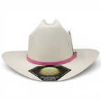 Sombrero White Diamonds 1000X Virgen de Guadalupe Sinaloa Style Cowboy Straw Hat