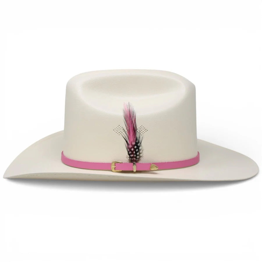 Sombrero White Diamonds 1000X Virgen de Guadalupe Sinaloa Style Cowboy Straw Hat