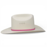 Sombrero White Diamonds 1000X Virgen de Guadalupe Sinaloa Style Cowboy Straw Hat