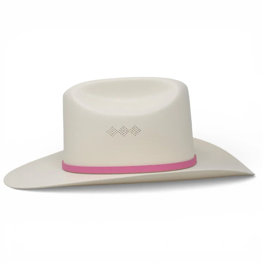 Sombrero White Diamonds 1000X Virgen de Guadalupe Sinaloa Style Cowboy Straw Hat