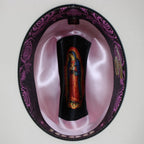 Sombrero White Diamonds 1000X Virgen de Guadalupe Sinaloa Style Cowboy Straw Hat