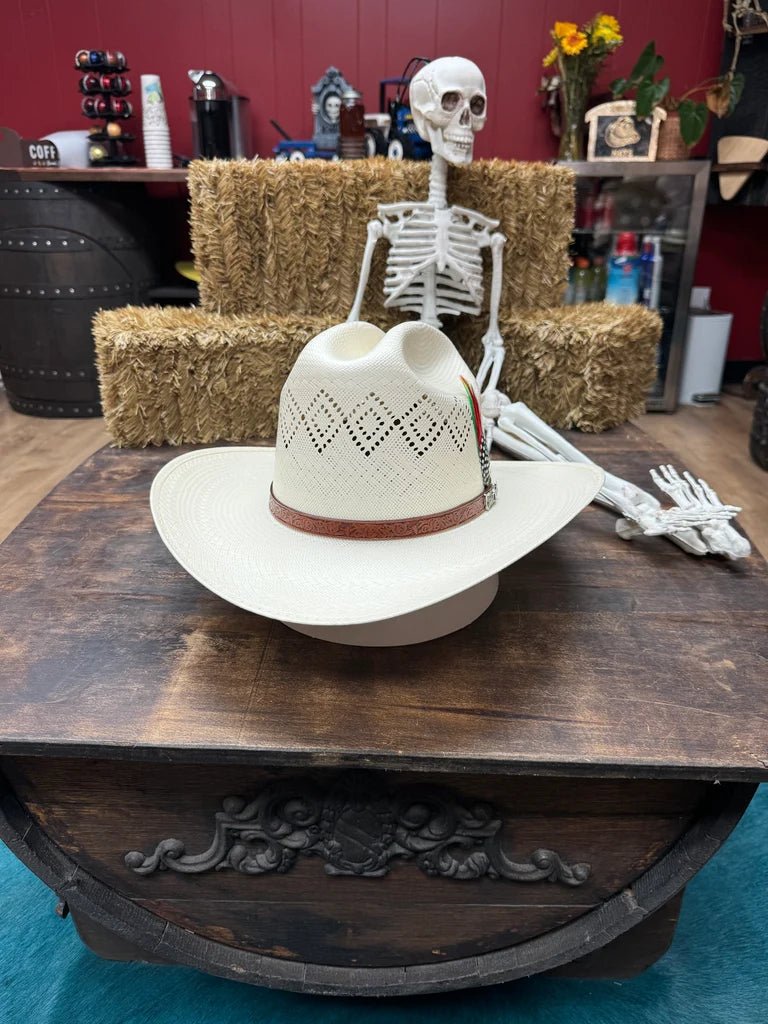 Sombrero Cuernos Chuecos 100X Johnson Randado Style Western Cowboy Straw Hat - OriginalWestern.com