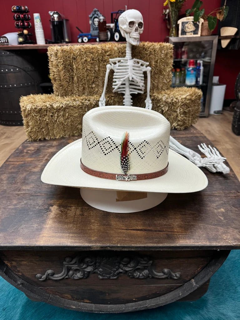 Sombrero Cuernos Chuecos 100X Johnson Randado Style Western Cowboy Straw Hat - OriginalWestern.com
