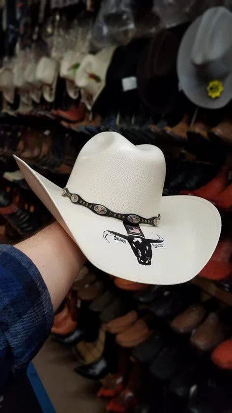 Sombrero Cuernos Chuecos 100X Marlboro Oscar Style Cowboy Straw Hat - OriginalWestern.com