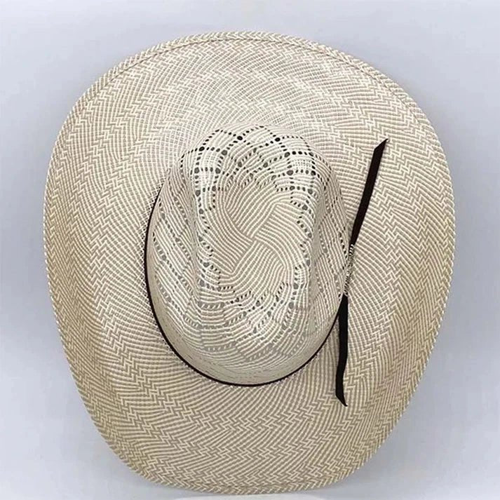 Sombrero Cuernos Chuecos 100X Oscar Diamond Style Cowboy Straw Hat - OriginalWestern.com