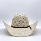 Sombrero Cuernos Chuecos 100X Oscar Diamond Style Cowboy Straw Hat - OriginalWestern.com