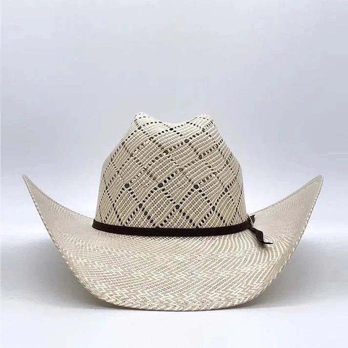 Sombrero Cuernos Chuecos 100X Oscar Diamond Style Cowboy Straw Hat - OriginalWestern.com