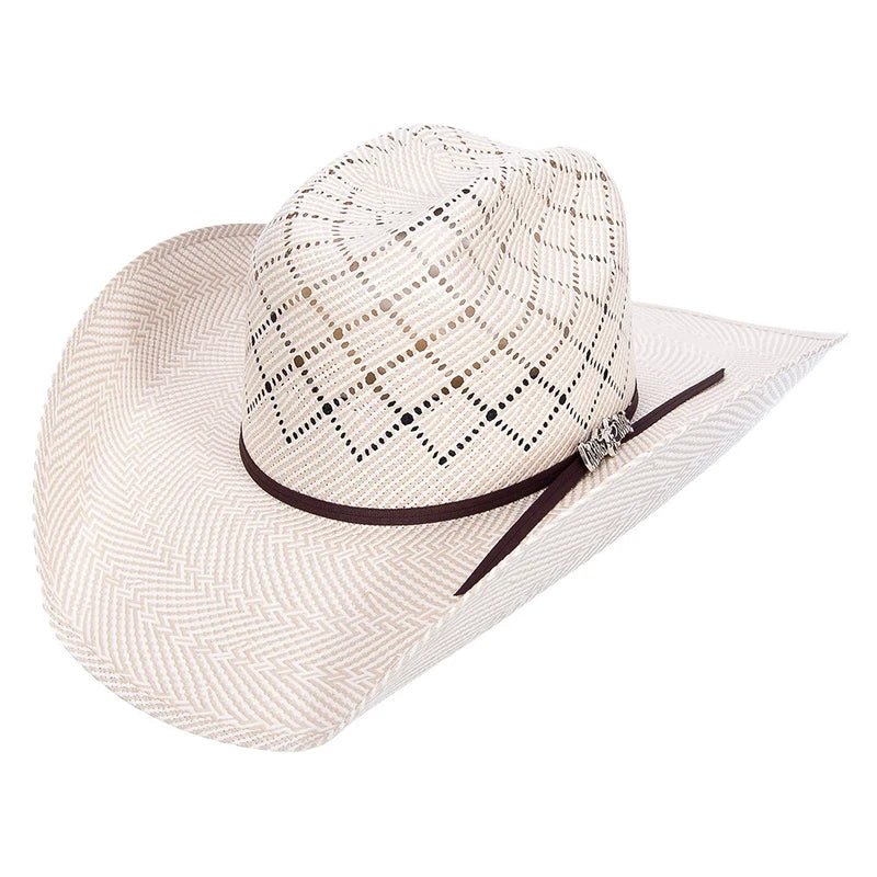 Sombrero Cuernos Chuecos 100X Oscar Diamond Style Cowboy Straw Hat - OriginalWestern.com