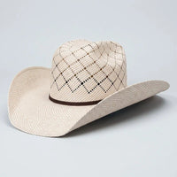Sombrero Cuernos Chuecos 100X Oscar Diamond Style Cowboy Straw Hat - OriginalWestern.com