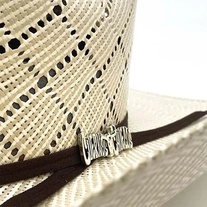 Sombrero Cuernos Chuecos 100X Oscar Diamond Style Cowboy Straw Hat - OriginalWestern.com