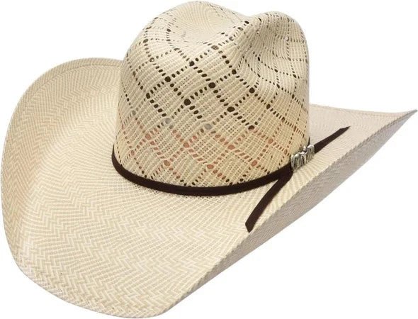 Sombrero Cuernos Chuecos 100X Oscar Diamond Style Cowboy Straw Hat - OriginalWestern.com