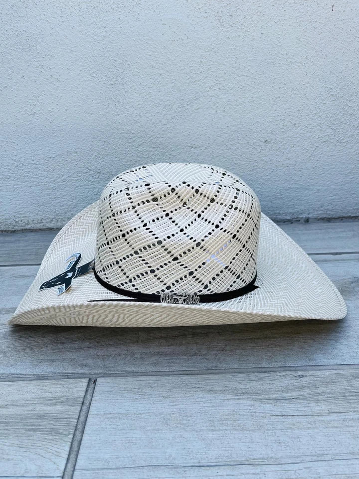 Sombrero Cuernos Chuecos 100X Oscar Diamond Style Cowboy Straw Hat - OriginalWestern.com