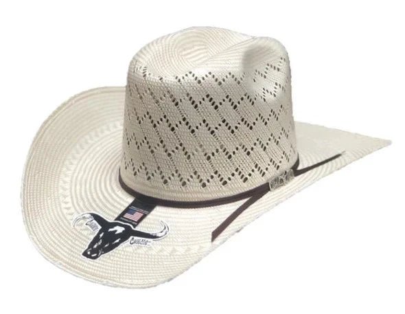 Sombrero Cuernos Chuecos 100X Quarter Horse Style Cowboy Straw Hat - OriginalWestern.com