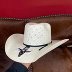 Sombrero Cuernos Chuecos 100X Renegado Flower Style Cowboy Straw Hat - OriginalWestern.com