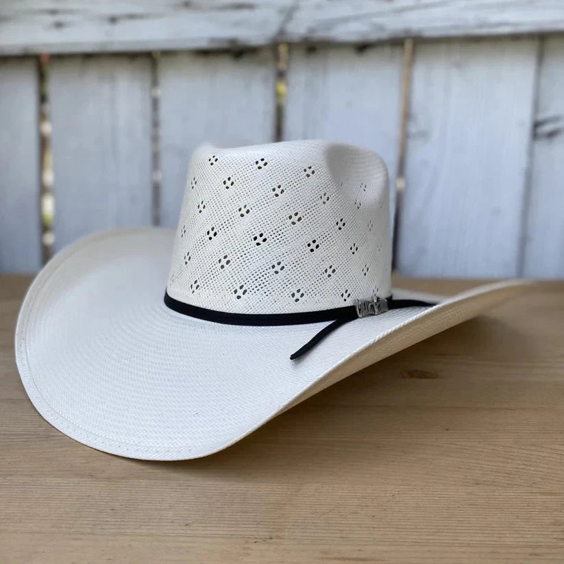 Sombrero Cuernos Chuecos 100X Renegado Flower Style Cowboy Straw Hat - OriginalWestern.com