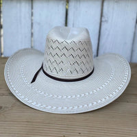 Sombrero Cuernos Chuecos 100X Renegado Mountain Peak Style Cowboy Straw Hat - OriginalWestern.com