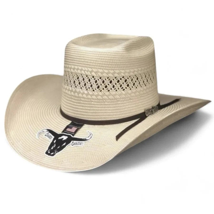 Sombrero Cuernos Chuecos 100X Vakera Bicolor Style Cowboy Straw Hat - OriginalWestern.com