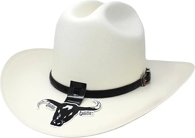 Sombrero Cuernos Chuecos 500X El Fantasma Style (Johnson) Western Straw Hat - OriginalWestern.com