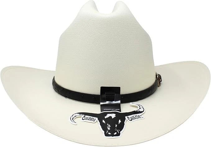 Sombrero Cuernos Chuecos 500X El Fantasma Style (Johnson) Western Straw Hat - OriginalWestern.com