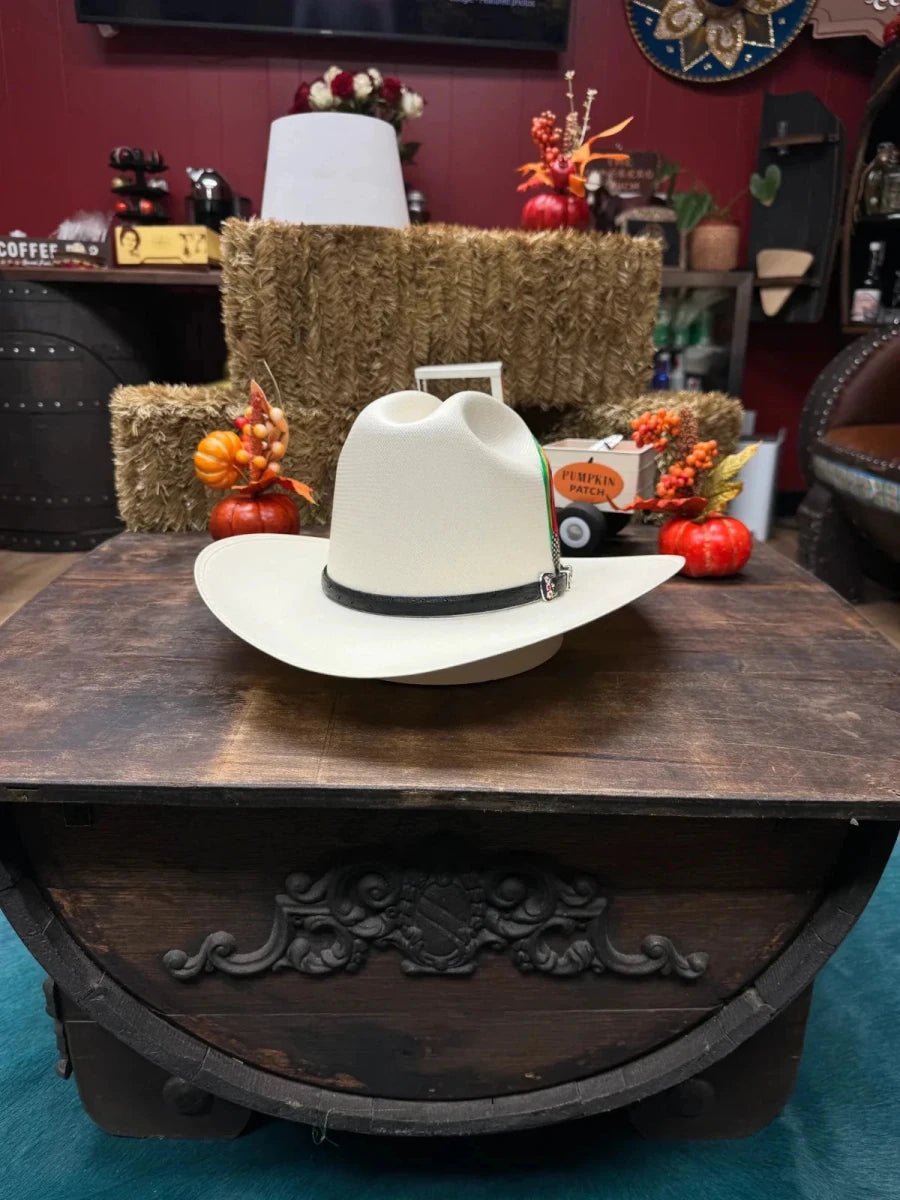 Sombrero Cuernos Chuecos 500X El Fantasma Style (Johnson) Western Straw Hat - OriginalWestern.com
