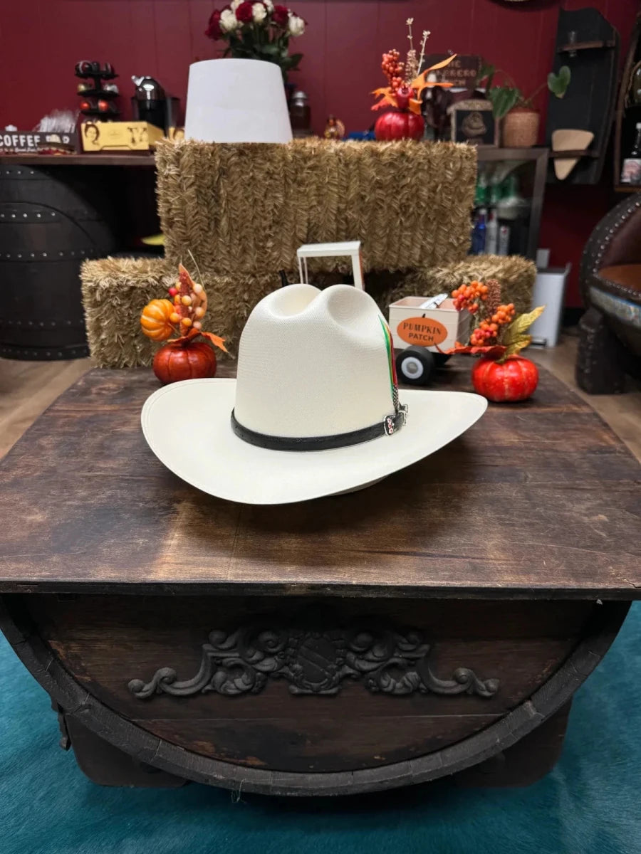 Sombrero Cuernos Chuecos 500X El Fantasma Style (Johnson) Western Straw Hat - OriginalWestern.com