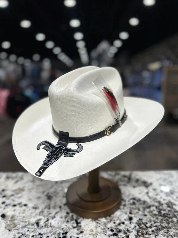 Sombrero Cuernos Chuecos 500X Sinaloa Style (Chaparral) Western Straw Hat 3" - OriginalWestern.com