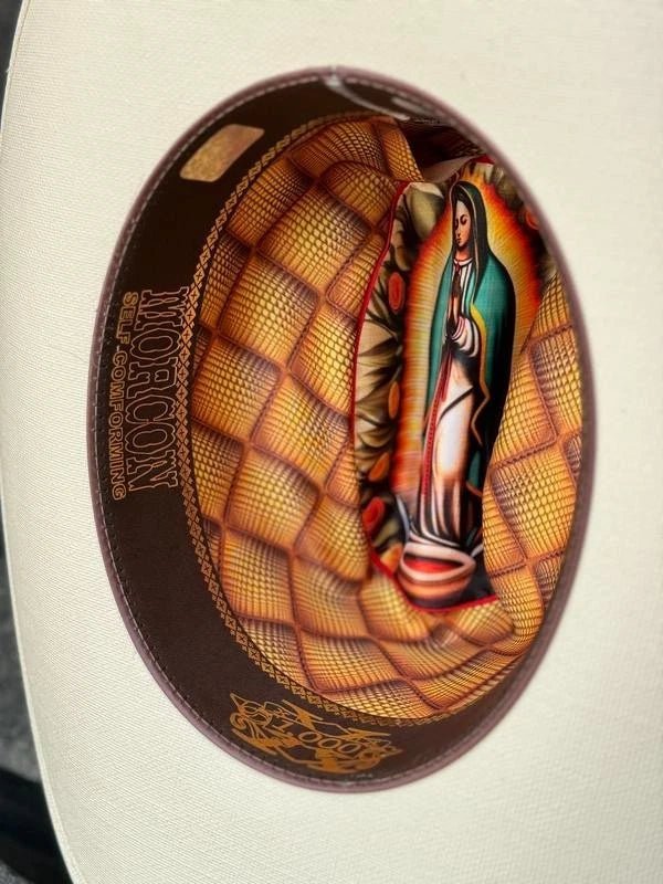 Sombrero Morcon 1,000X Virgen de Guadalupe Sinaloa Western Cowboy Straw Hat - OriginalWestern.com