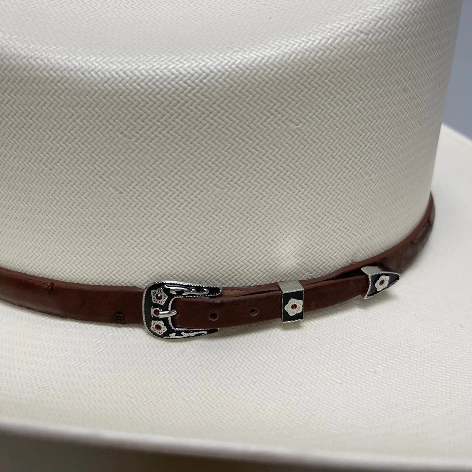 Sombrero Panama 1000X El Gobernador Style Cowboy Shantung Straw Hat - OriginalWestern.com