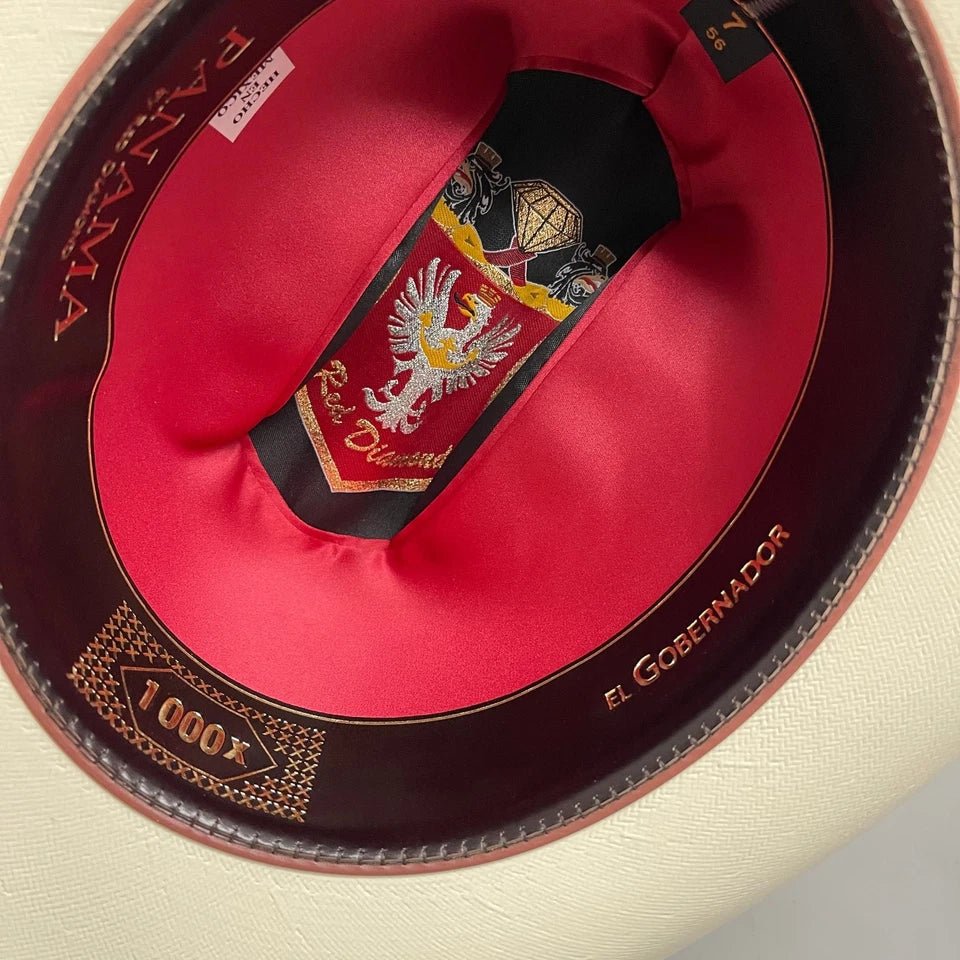 Sombrero Panama 1000X El Gobernador Style Cowboy Shantung Straw Hat - OriginalWestern.com