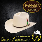 Sombrero Panama 1,000X Panter Belico Sinaloa Style Western Cowboy Straw Hat - OriginalWestern.com