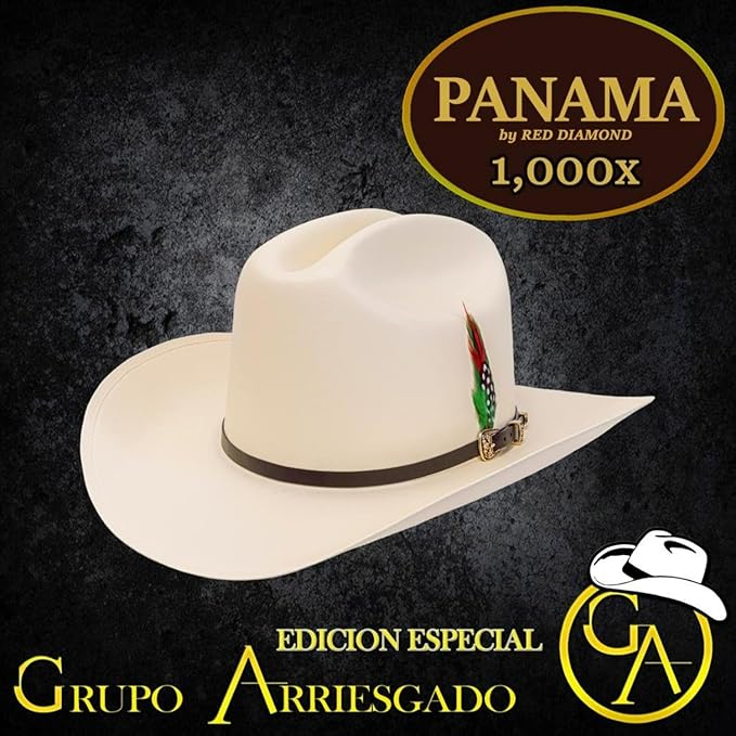 Sombrero Panama 1,000X Panter Belico Sinaloa Style Western Cowboy Straw Hat - OriginalWestern.com