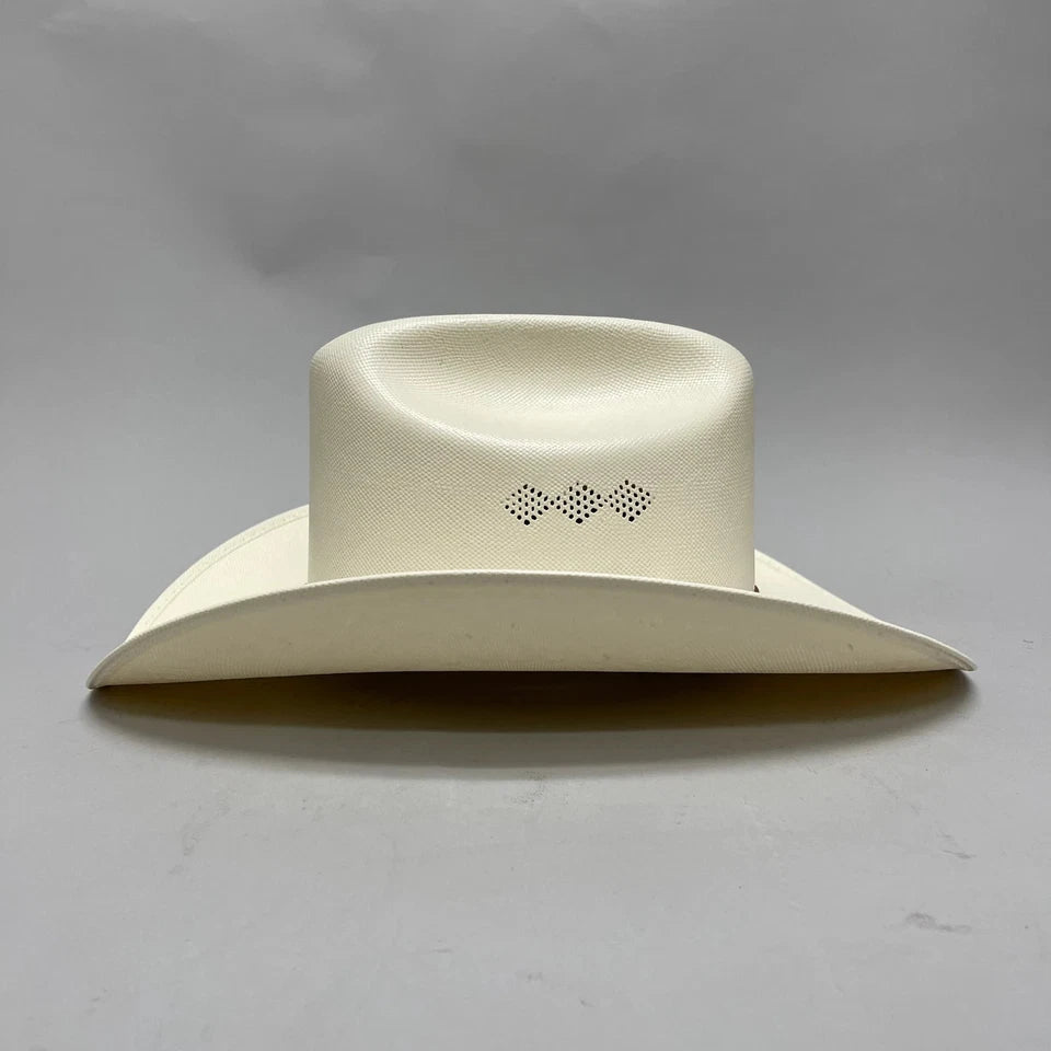 Sombrero Panama 15X El Centenario Style Cowboy Shantung Straw Hat - OriginalWestern.com