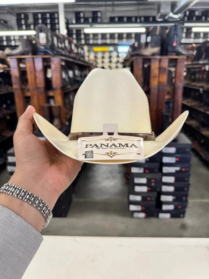 Sombrero Panama 5,000X El Comander Style Cowboy Shantung Straw Hat - OriginalWestern.com