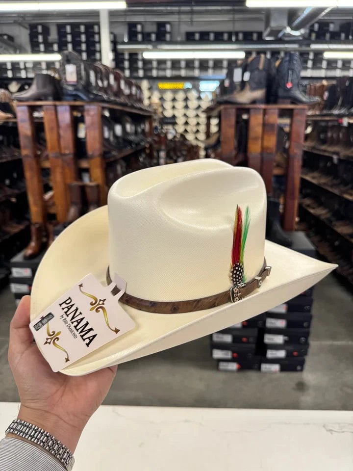 Sombrero Panama 5,000X El Comander Style Cowboy Shantung Straw Hat - OriginalWestern.com