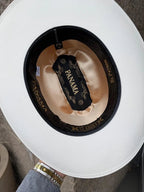 Sombrero Panama 5,000X El Patron Style with Ostrich Cowboy Shantung Straw Hat - OriginalWestern.com