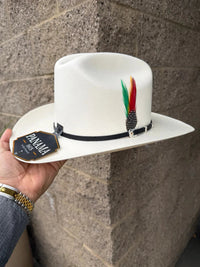Sombrero Panama 5,000X El Patron Style with Ostrich Cowboy Shantung Straw Hat - OriginalWestern.com