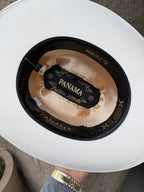 Sombrero Panama 5,000X El Patron Style with Ostrich Cowboy Shantung Straw Hat - OriginalWestern.com
